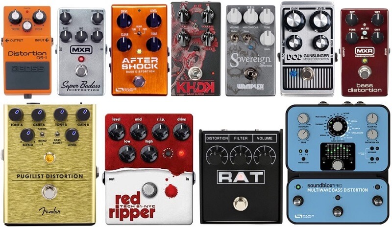 Various Distortion Pedals