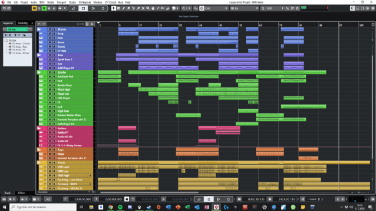 Cubase Coloring