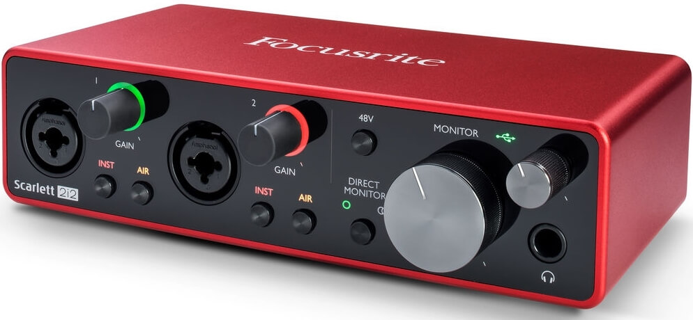 use focusrite scarlett 2i2 with audacity