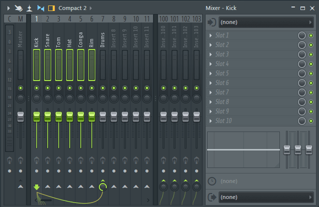 mixer in FL studio