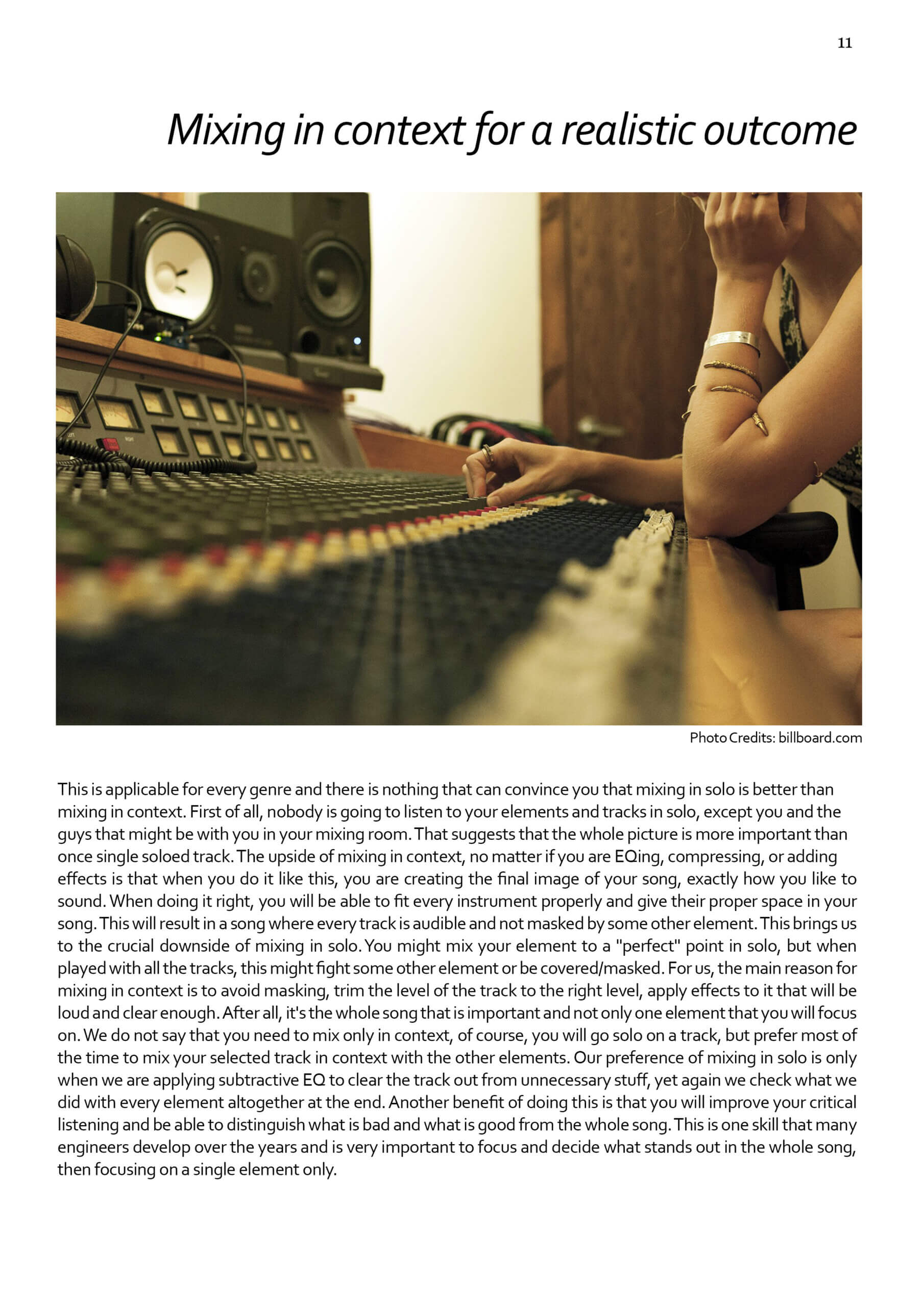 “Advanced Mixing Tips Booklet” – eBook by Mixing Tips