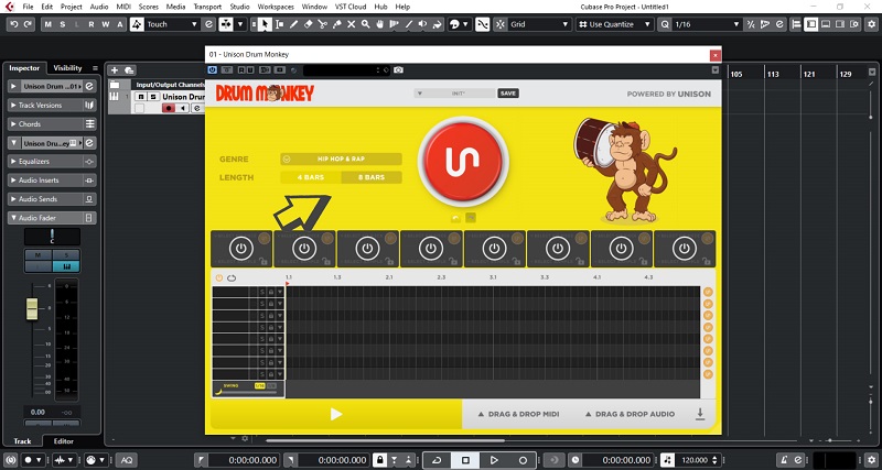 Drum Monkey Loop Length