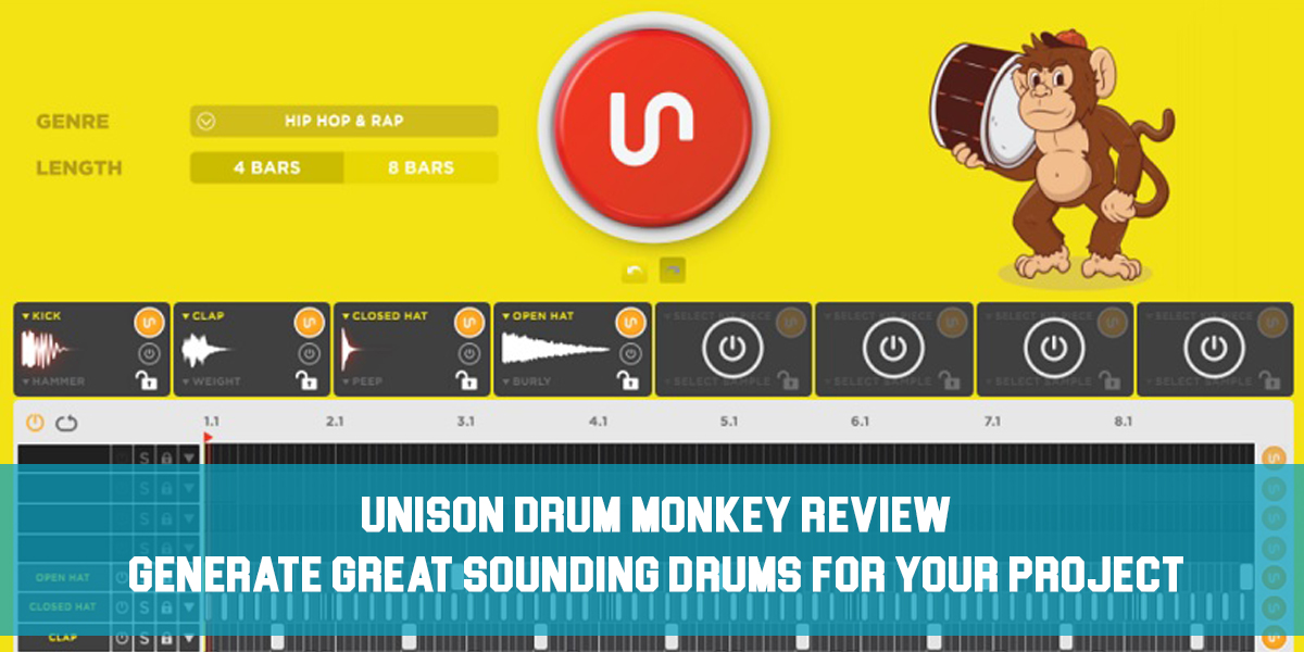 Unison Drum Monkey Review: Generate Great Sounding Drums for Your Project!