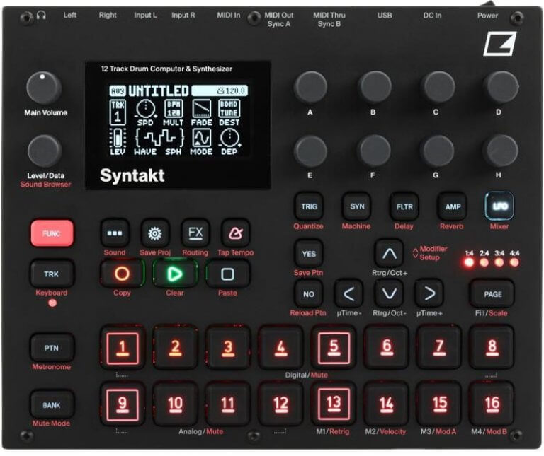 Elektron Syntakt Review Great New 12voice Drum Computer and Synthesizer!