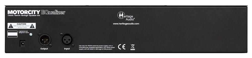Heritage Audio Motorcity EQualizer Rear Panel