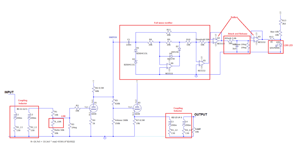 Opto Compressor Schematics