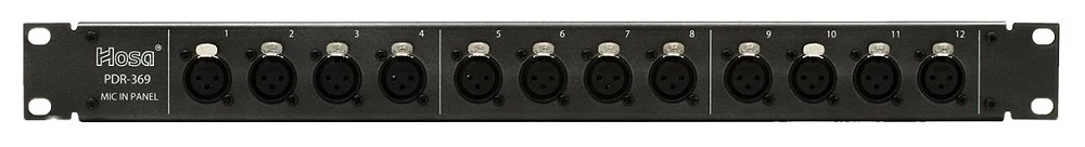 Hosa PDR-369 12-point XLR Balanced Patchbay