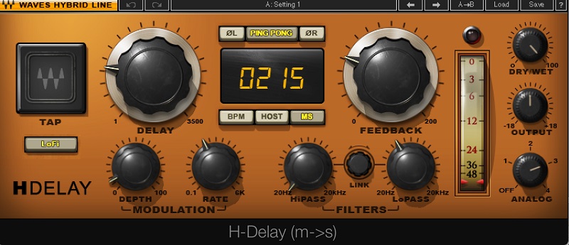 Waves H-Delay - Best Delay Plugins